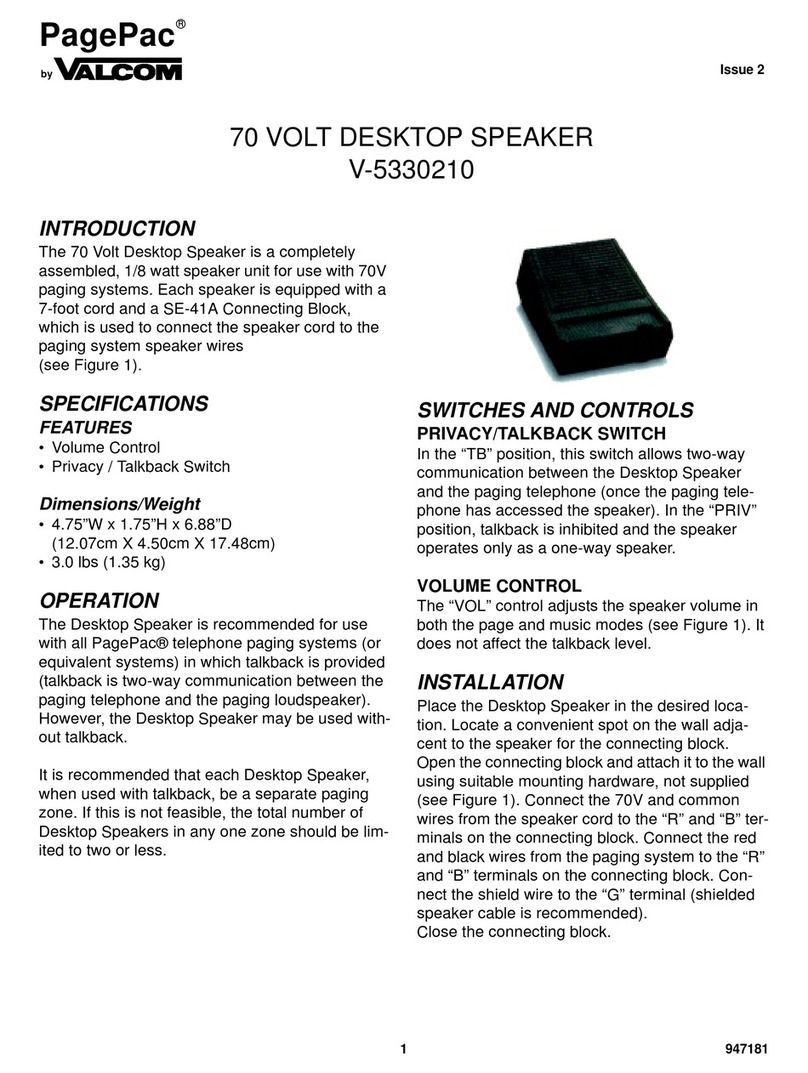 PagePac V-5330210 manual