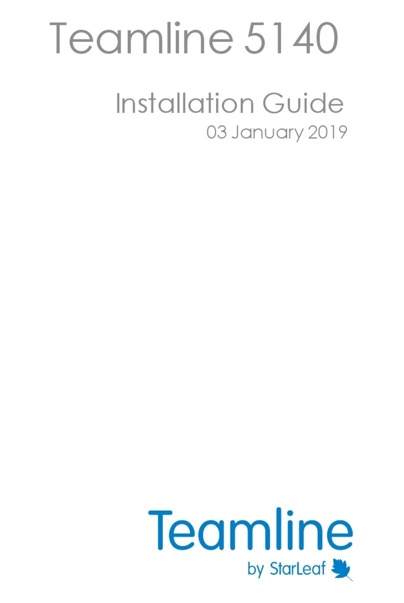 StarLeaf Teamline 5140 User manual StarLeaf Teamline 5140 User manual
