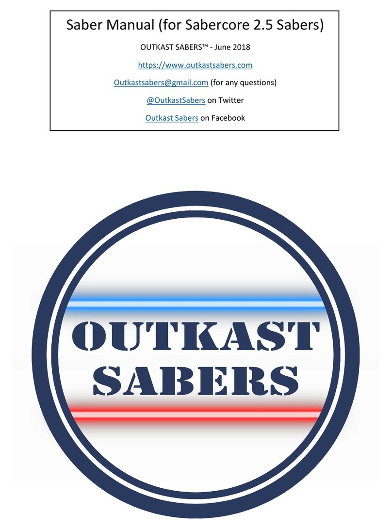 OUTKAST SABERS Sabercore 2.5 manual