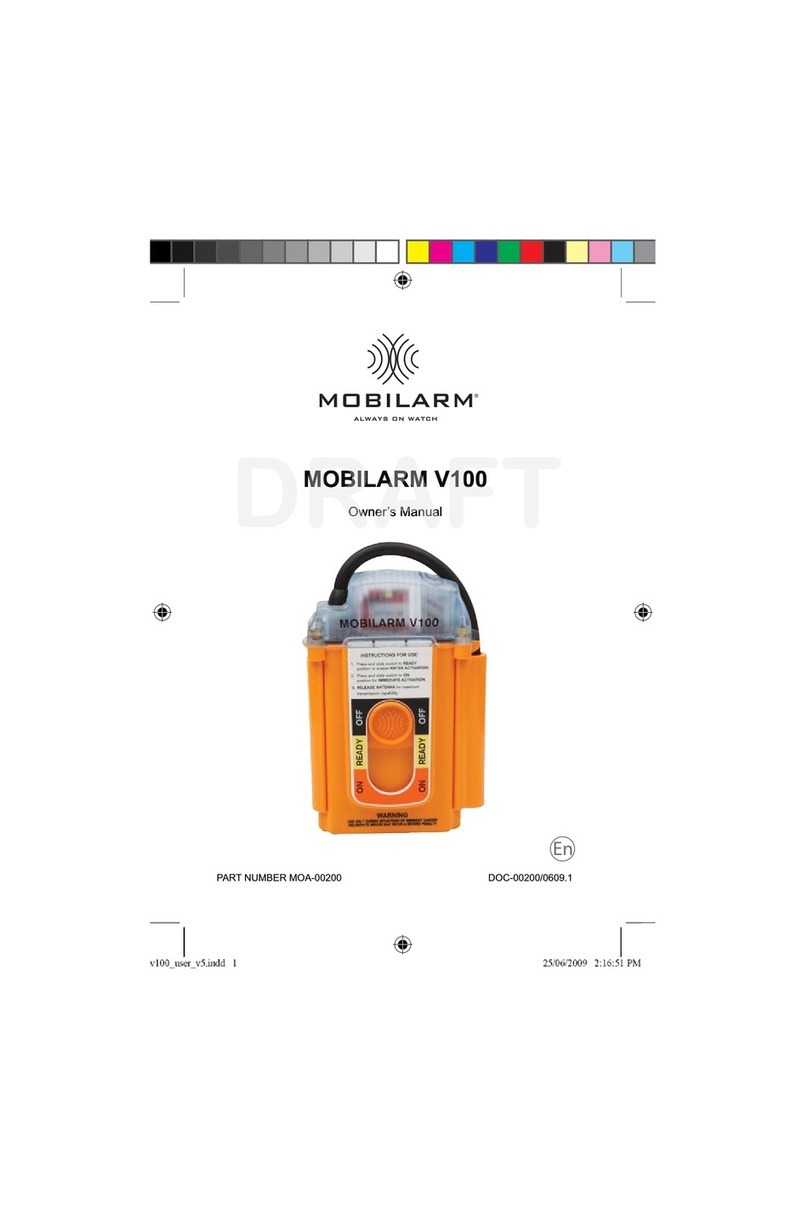 Mobilarm V100 owner's manual