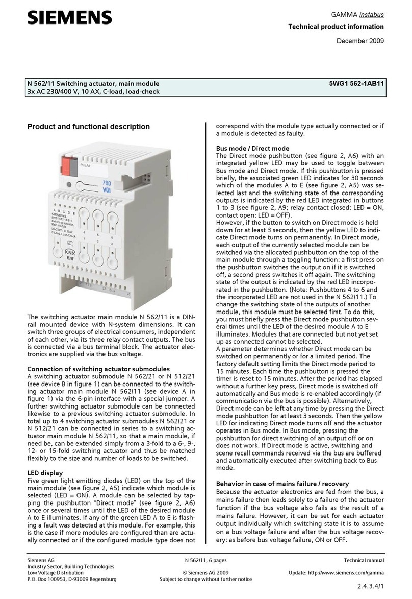 Siemens N 562/11 User manual