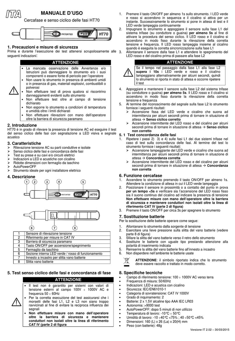 HT Instruments HT70 user manual