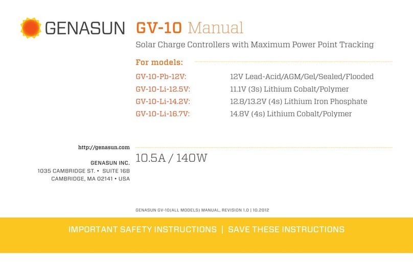 Genasun GV-10-Pb-12V User manual