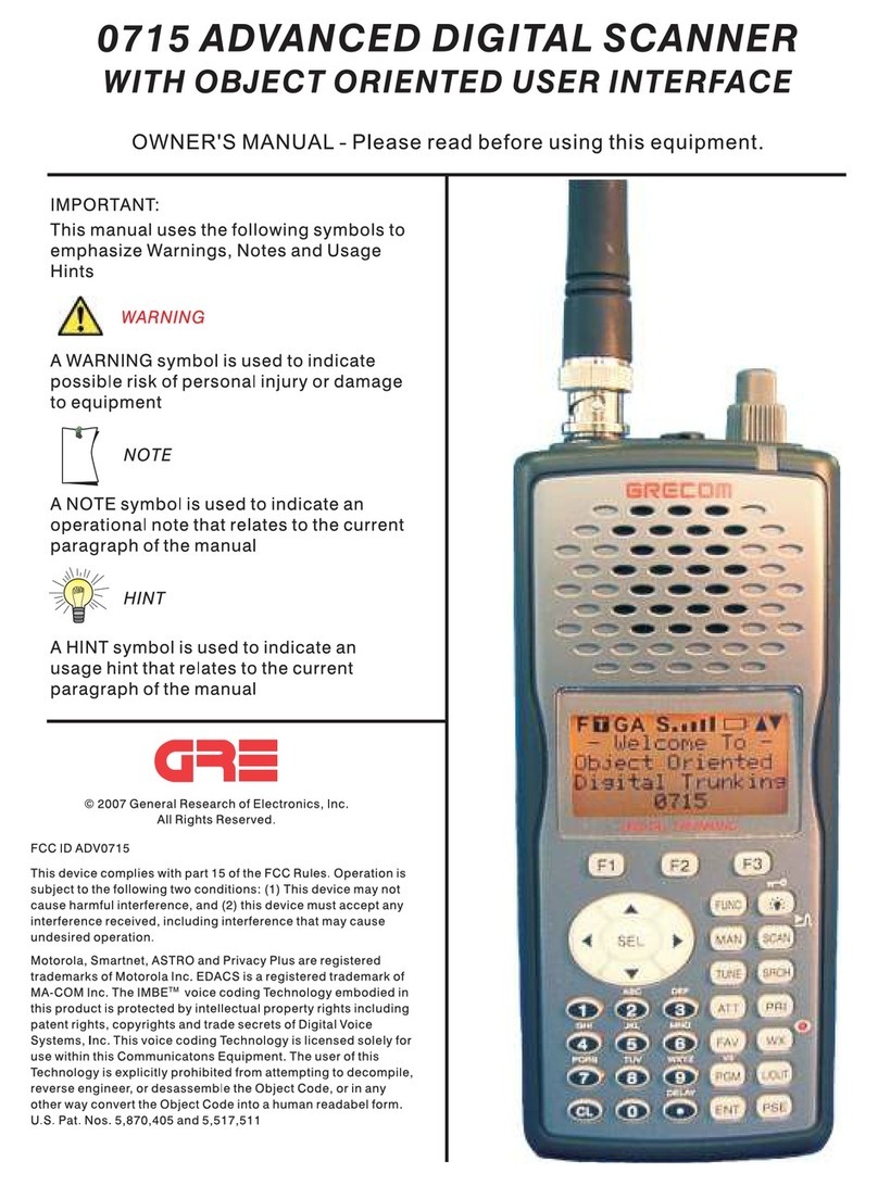 Grecom 0715 owner's manual