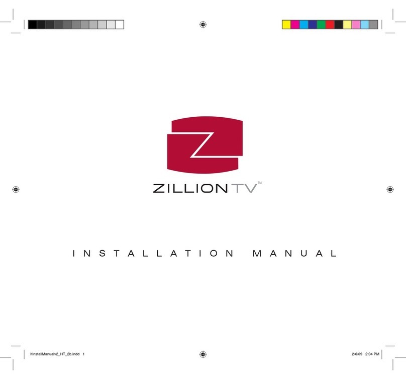 ZillionTV ZA-100 installation manual