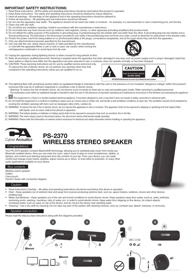 Cyber Acoustics PS-2370 owner's guide