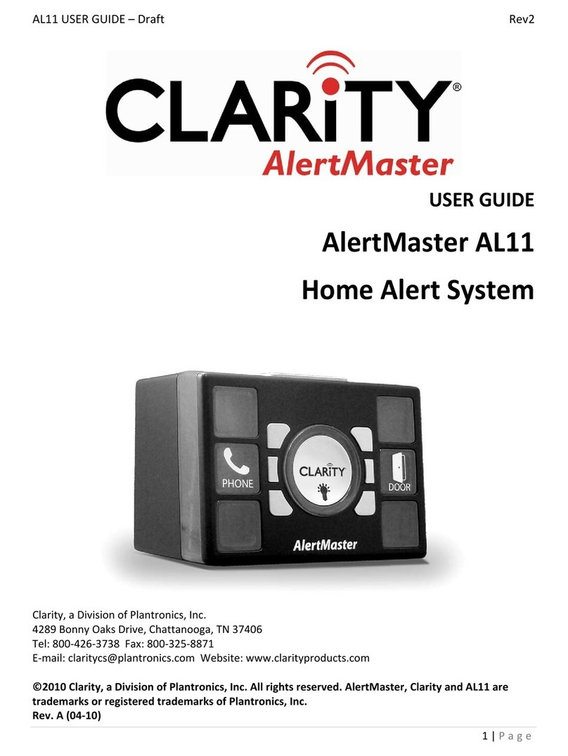 Clarity AlertMaster AL11 user guide