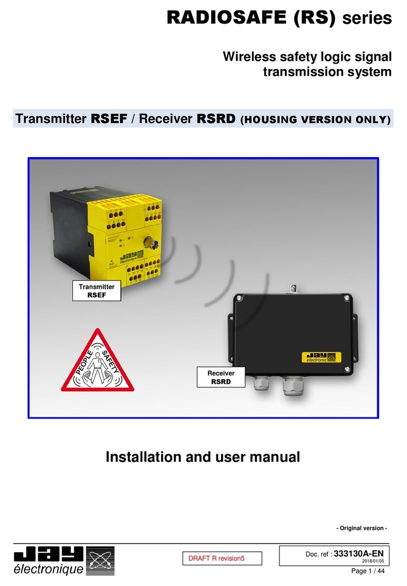 Jay electronique RADIOSAFE Series Installation and user manual