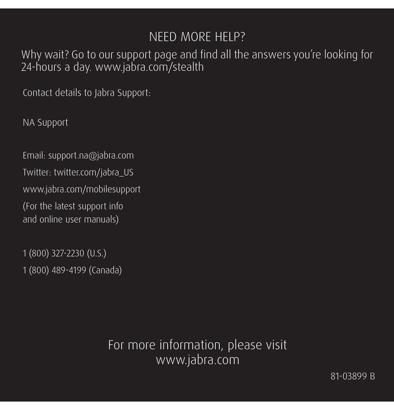 Jabra STEALTH OTE18 Specification sheet