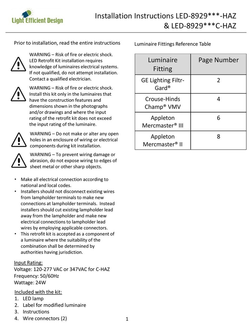 Light Efficient Design LED-8929***-HAZ Series User manual