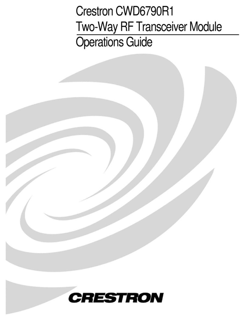 Crestron CWD6790R1 User manual