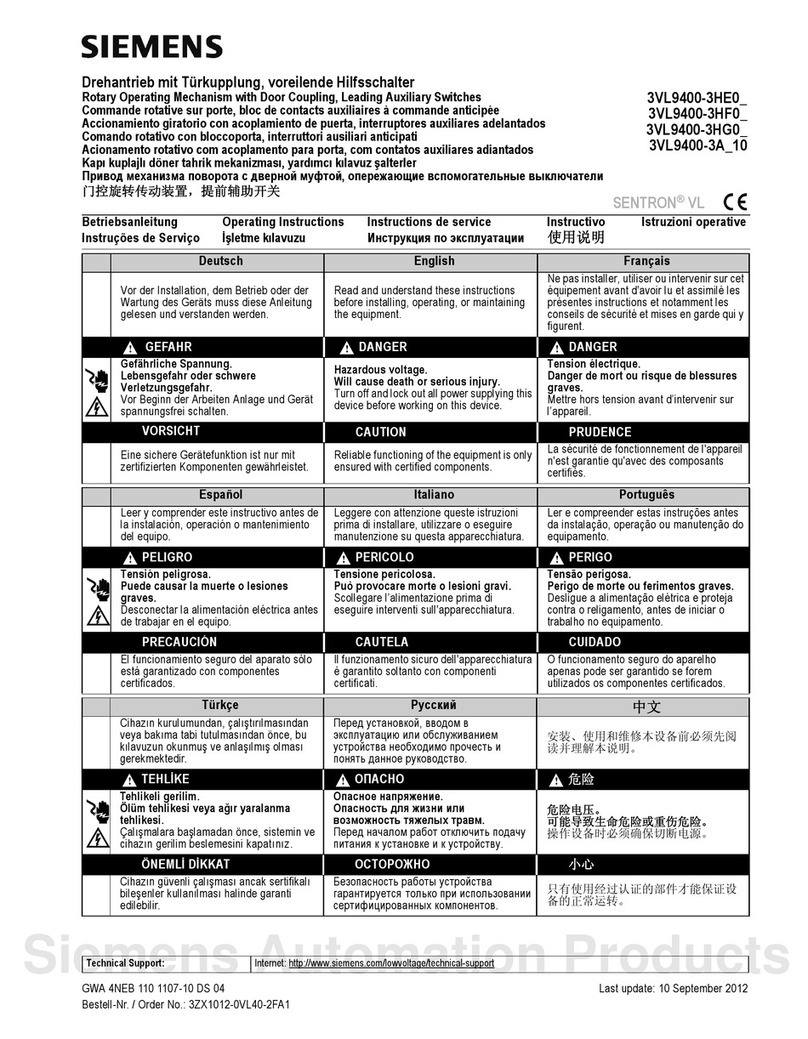 Siemens 3VL9400-3HF0 Series User manual
