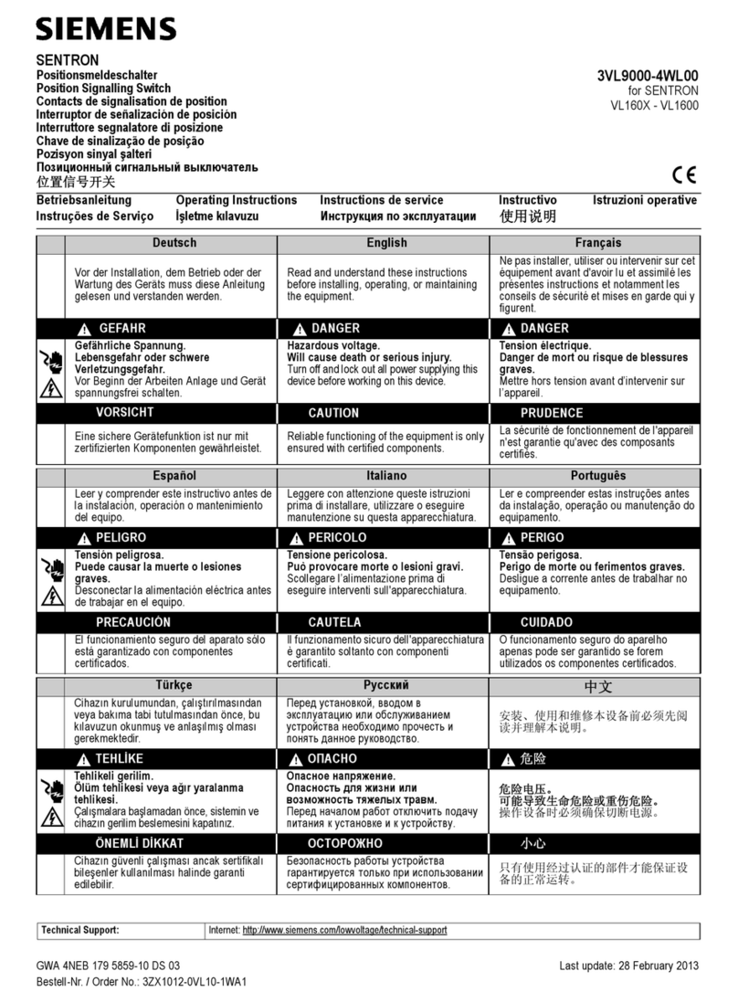 Siemens 3VL9000-4WL00 User manual