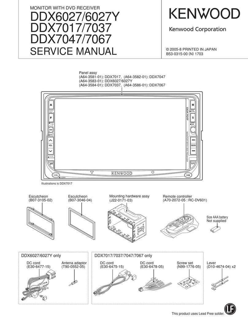 Kenwood DDX6027 Service manual