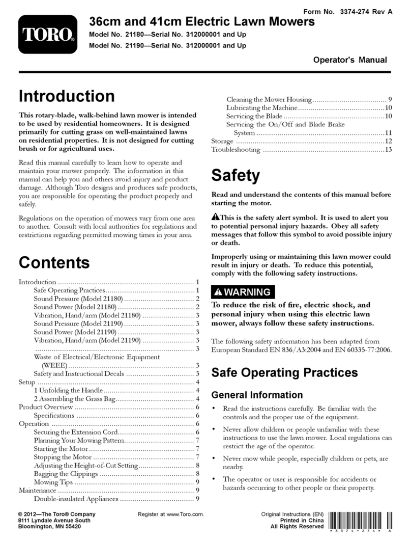 Toro 21180 User manual