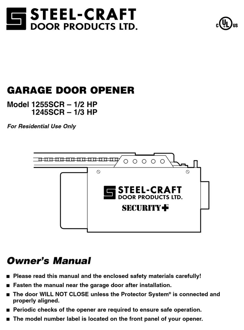 Steelcraft 1255SCR owner's manual