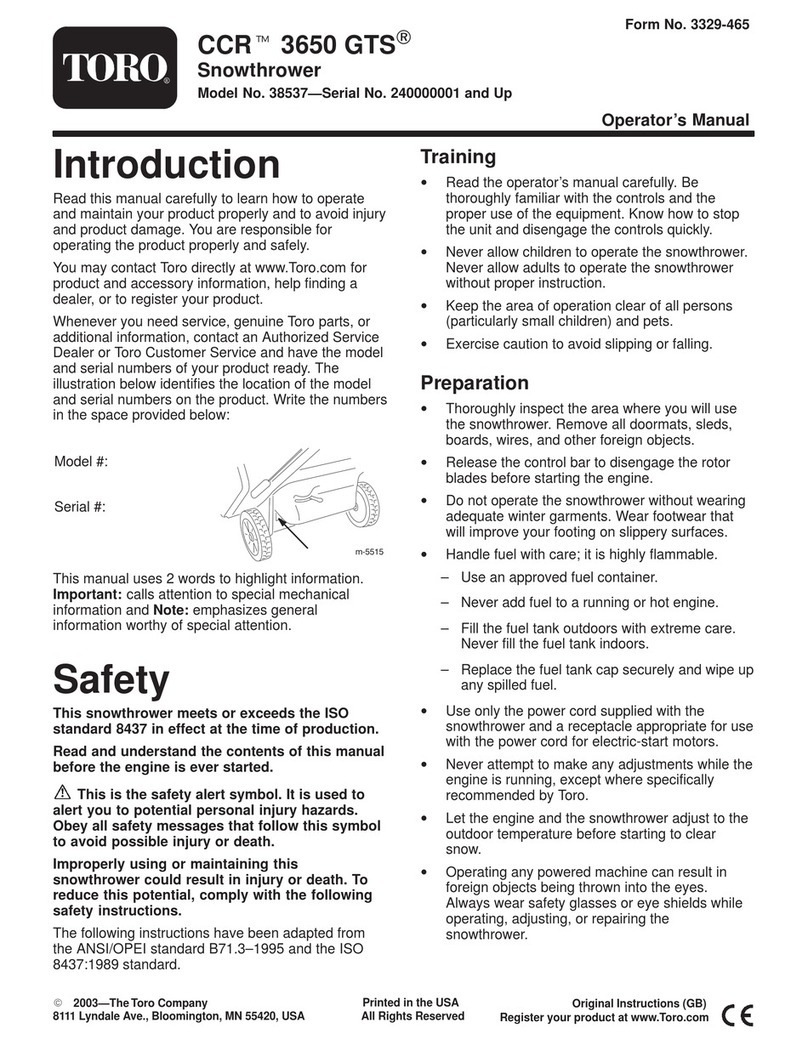 Toro 38537 Operator's manual