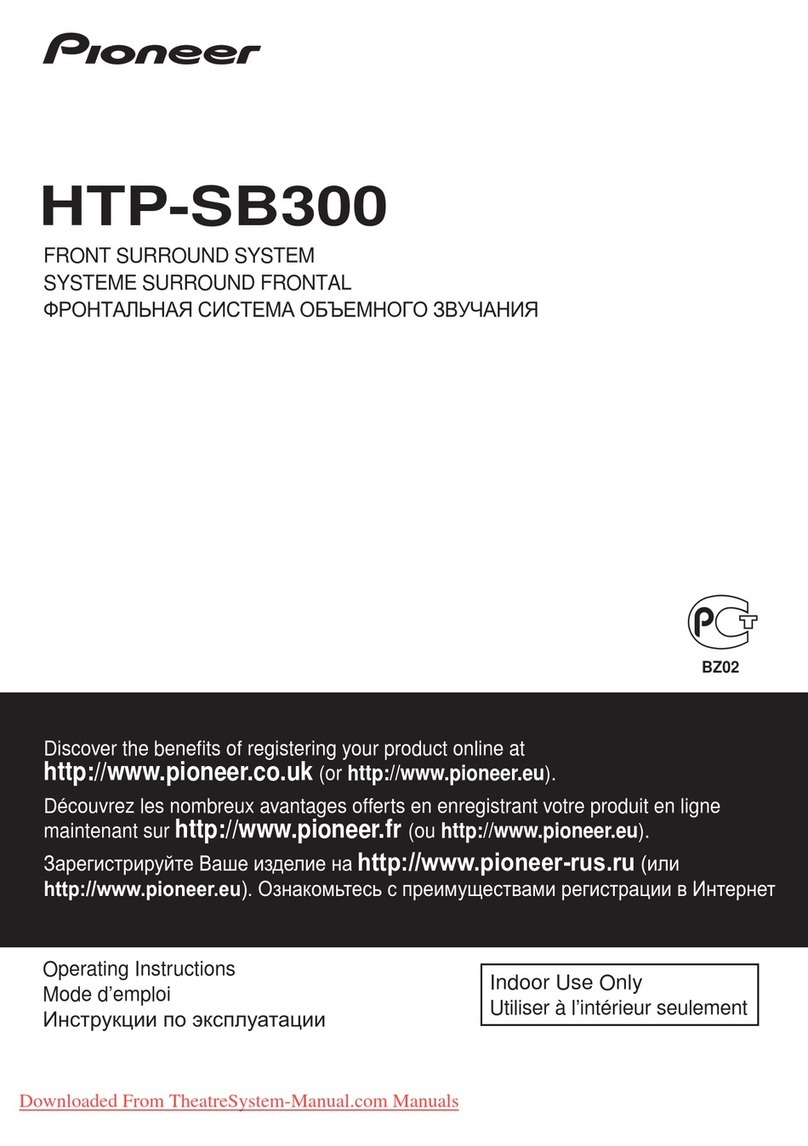 Pioneer HTP-SB300 User manual