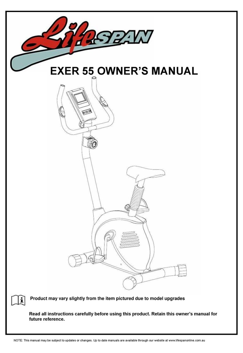 Life Span exer 55 User manual