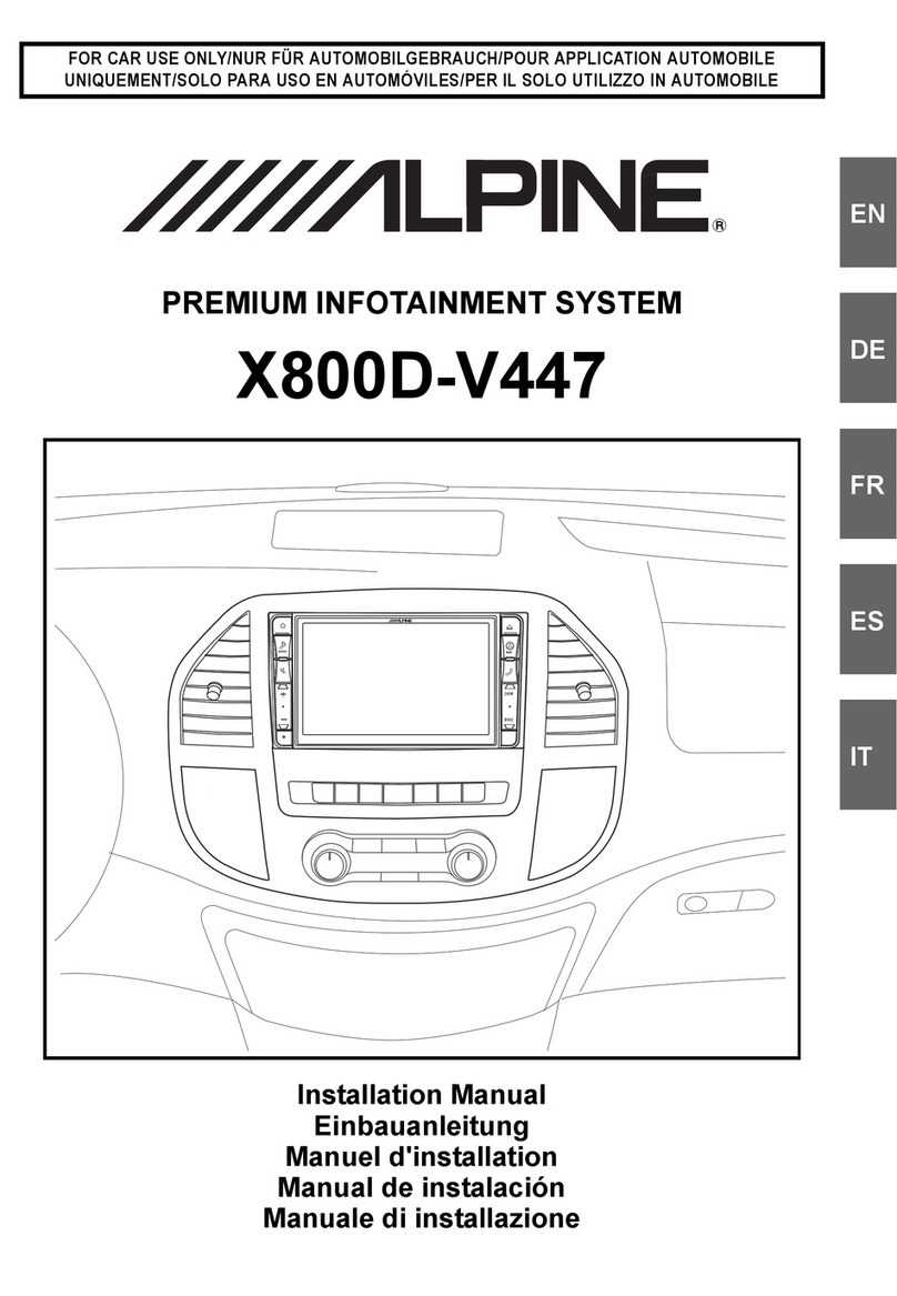 Alpine X800D-V447 installation manual
