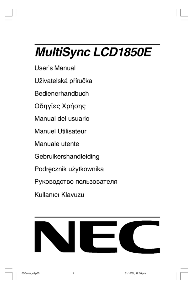 NEC NEC MultiSync LCD1850E  LCD1850E LCD1850E User manual