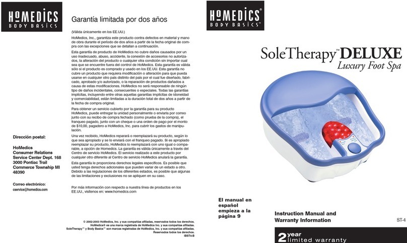 HoMedics ST-4 instruction manual