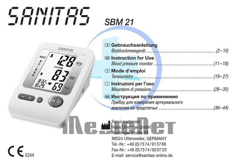 Sanitas SBM 21 User manual