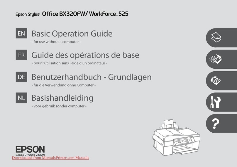 Epson Stylus Office BX325FW WorkForce 525 Basic operation guide Epson Stylus Office BX325FW WorkForce 525 Basic operation guide