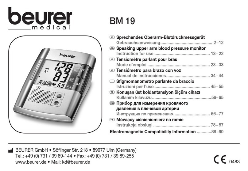 Beurer BM19 Instructions for use