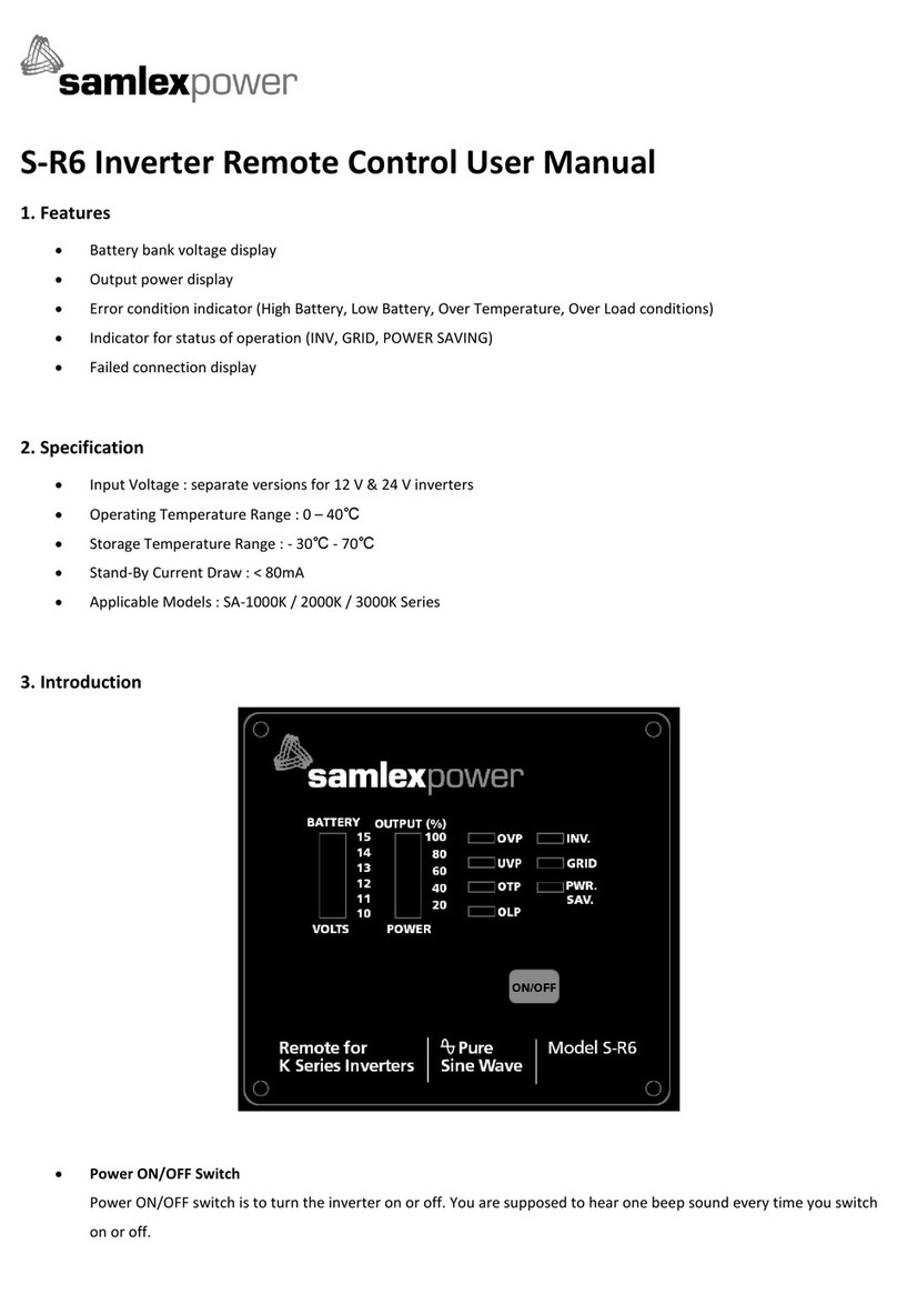 Samlexpower S-R6 user manual