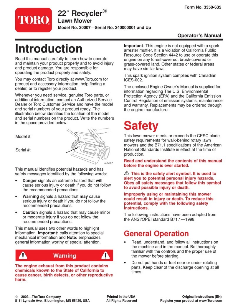 Toro 20007 User manual