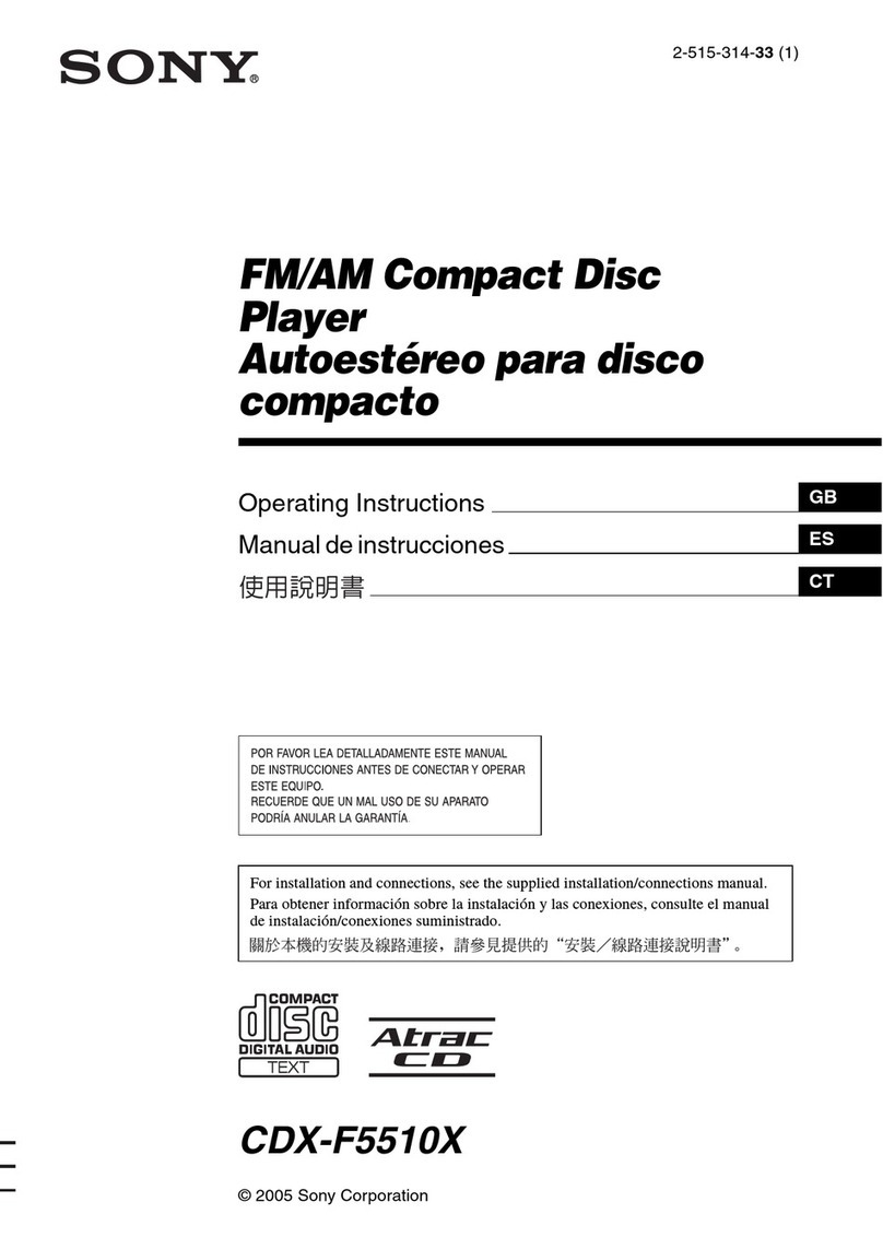 Sony CDX-F5510X operating instructions