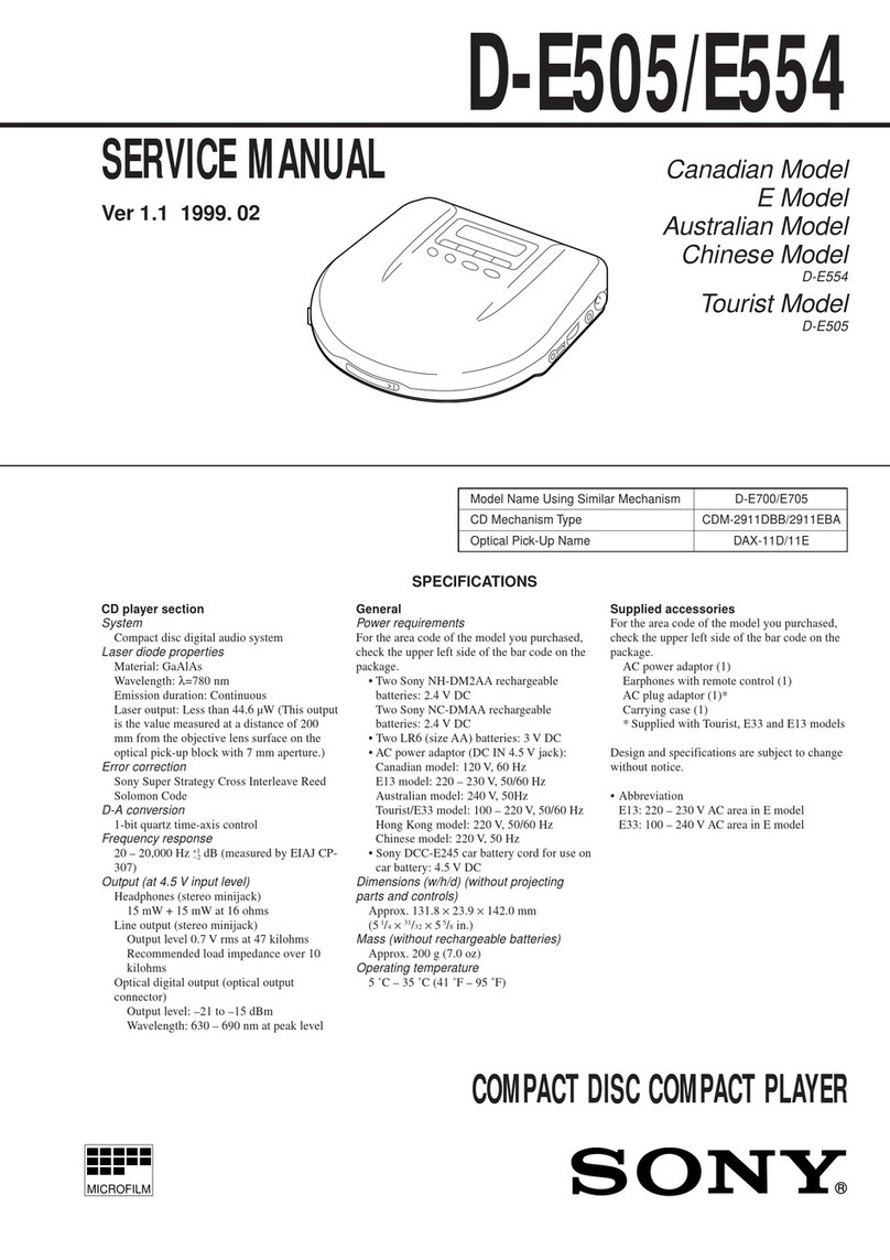 Sony D-E505 User manual