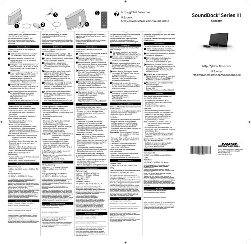 Bose SoundDock Series III User manual