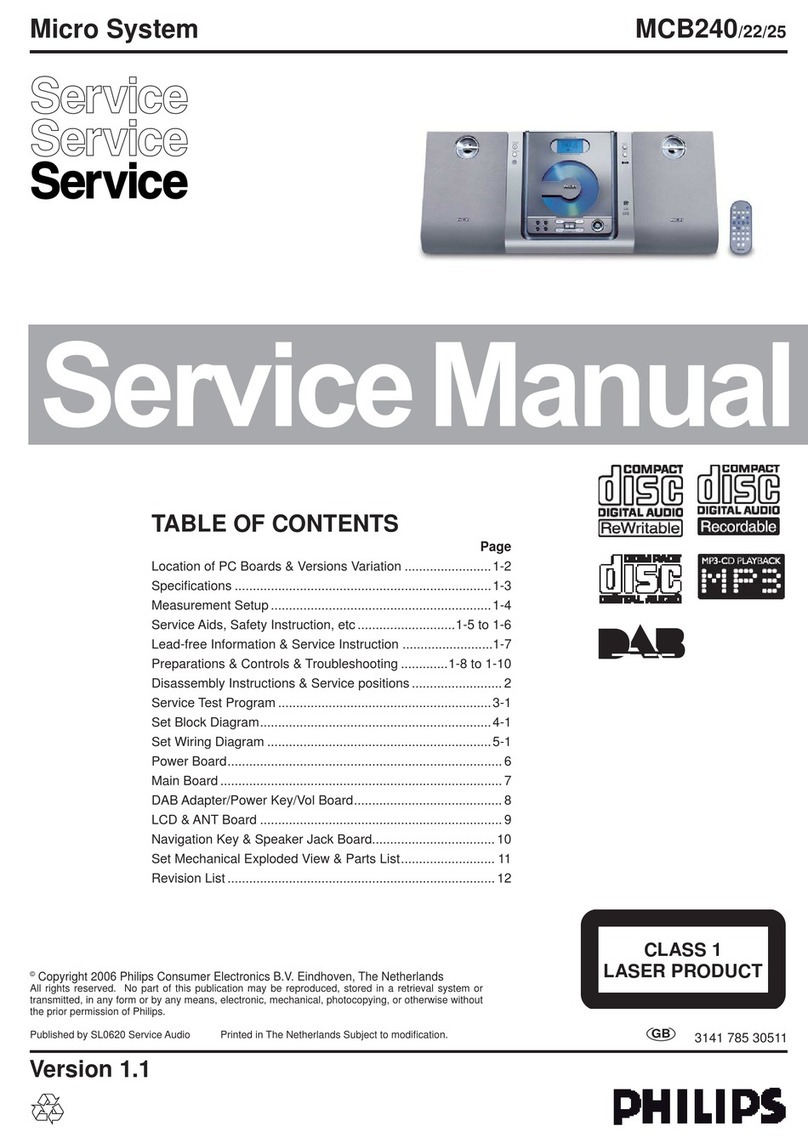 Philips MCB240/22 Service manual