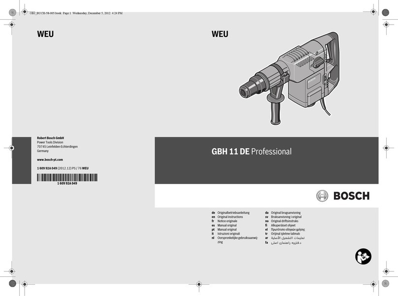 Bosch GBH 11 DE Professional User manual Bosch GBH 11 DE Professional User manual