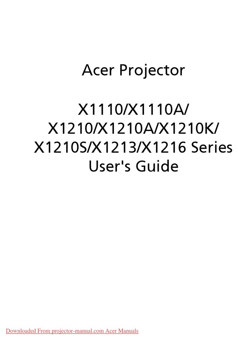 Acer X1110 Series User manual