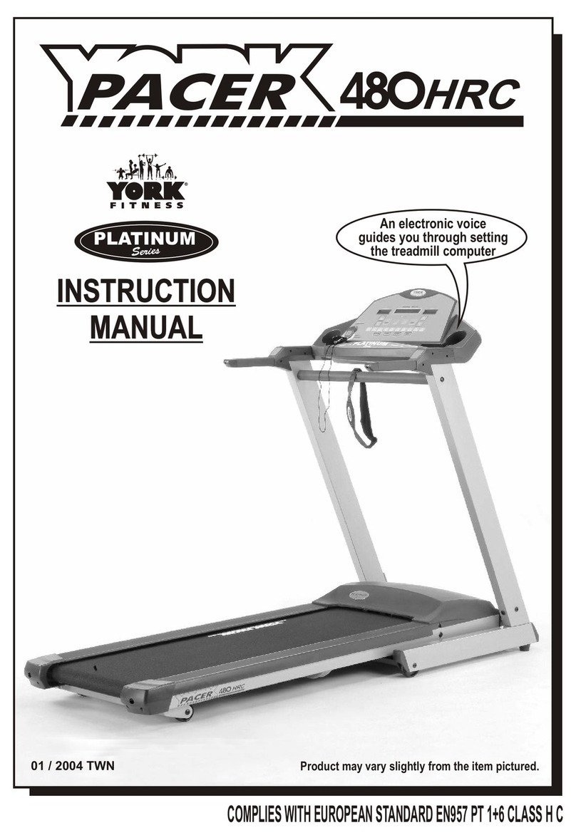 York Fitness YORK PACER 480 HRC instruction manual