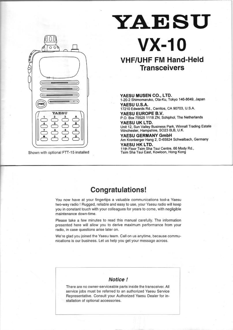 Yaesu VX-10 User manual