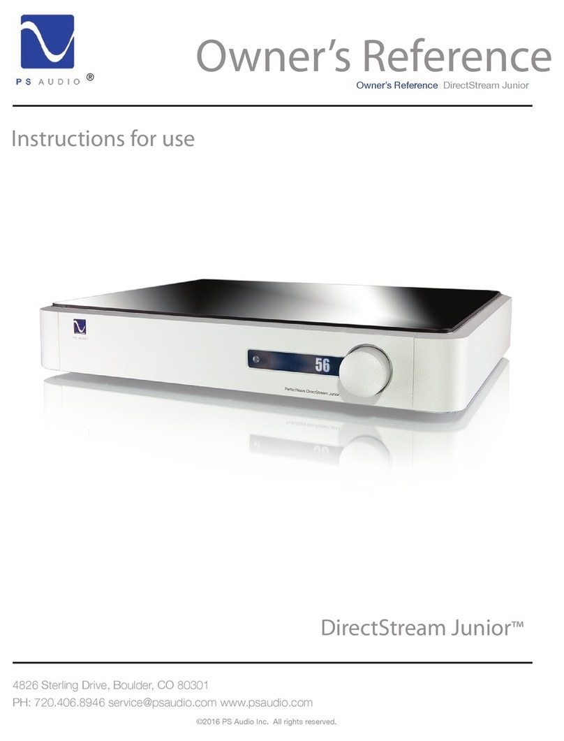 PS Audio DirectStream Junior Quick start guide