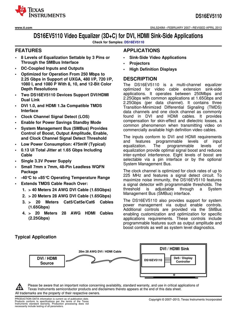 Texas Instruments DS16EV5110 Operator's manual