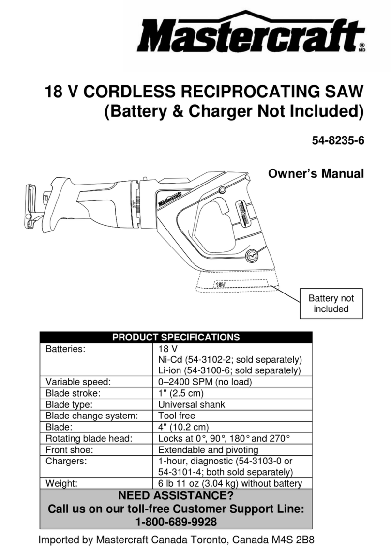 MasterCraft 54-8235-6 owner's manual