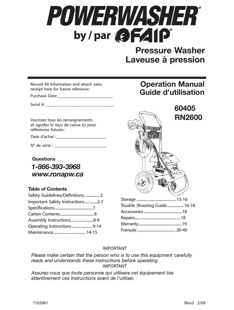 PowerWasher RN2600 Operation manual PowerWasher RN2600 Operation manual
