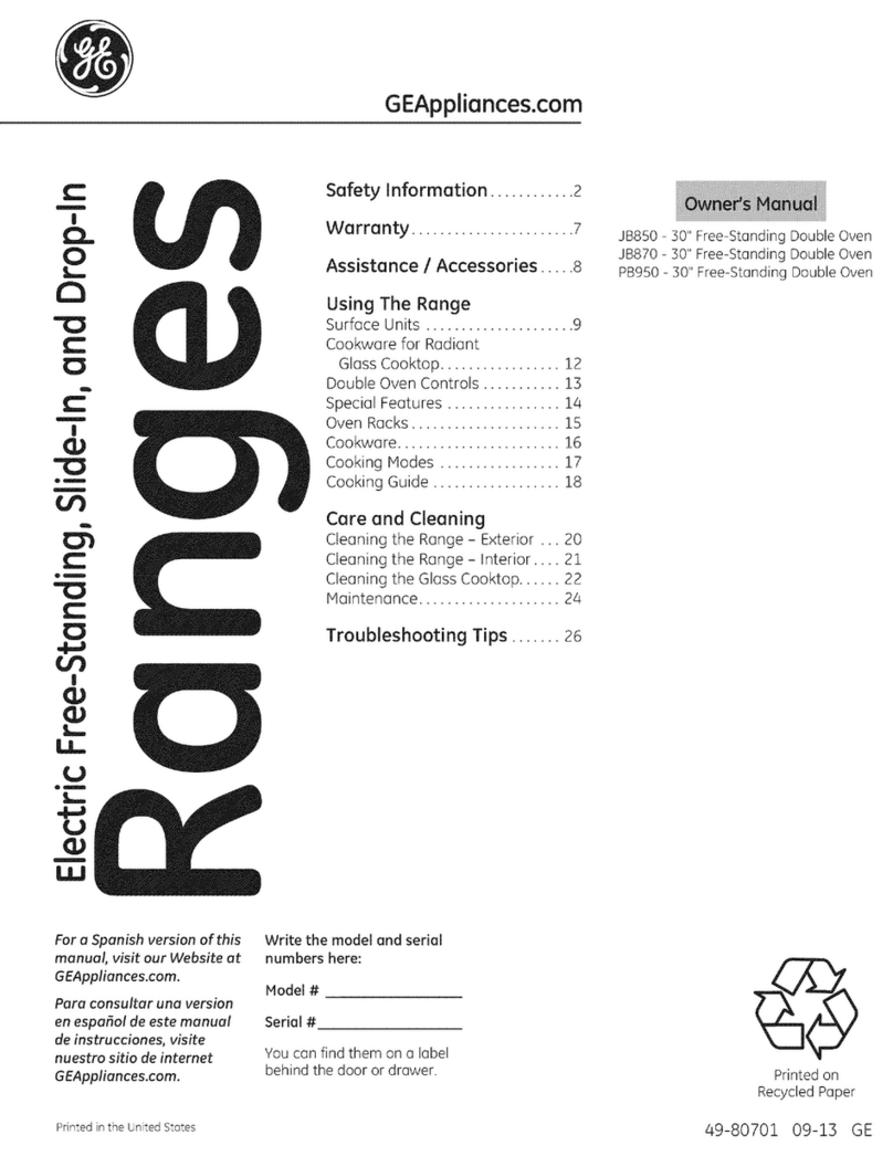 GE JB850 User manual