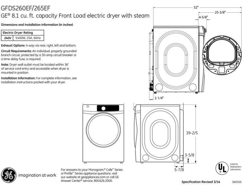 GE GFDS260EFWW Manual