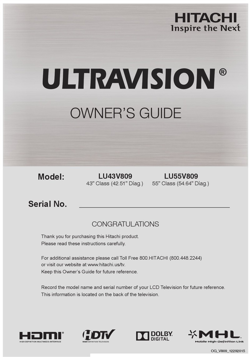 Hitachi LU43V809 User manual Hitachi LU43V809 User manual