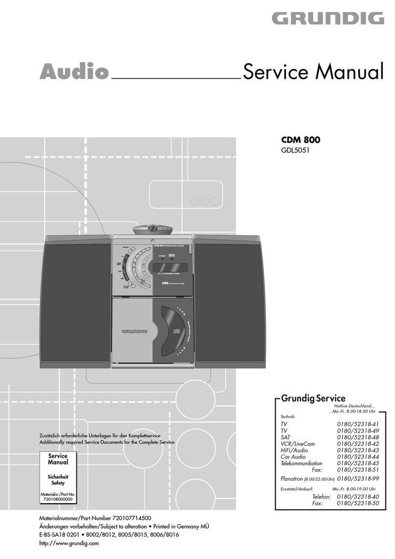 Grundig CDM 800 User manual