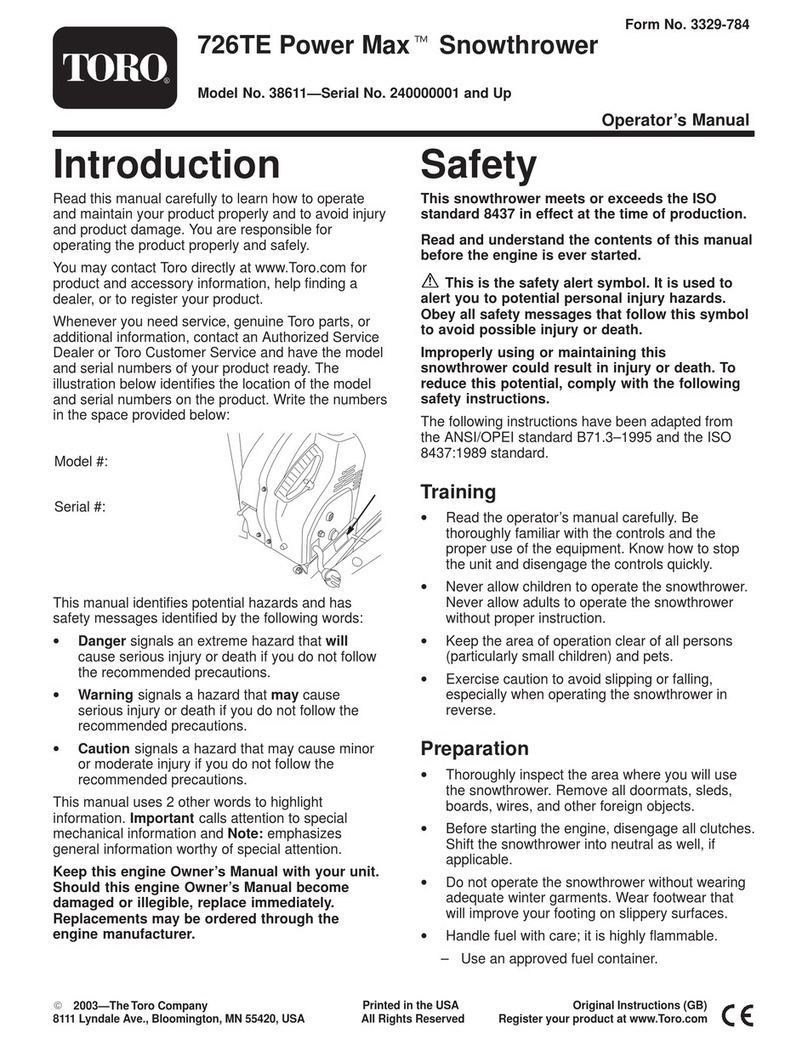 Toro 38611 User manual
