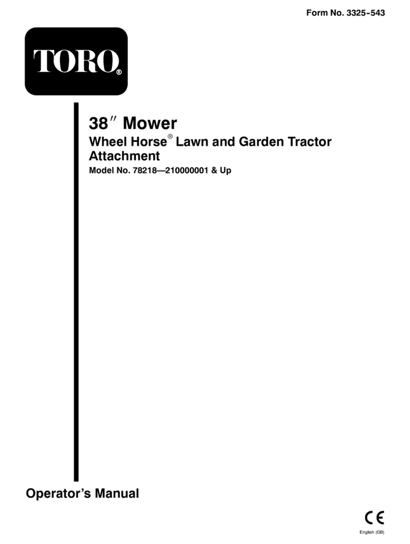 Toro Wheel Horse 78218 User manual