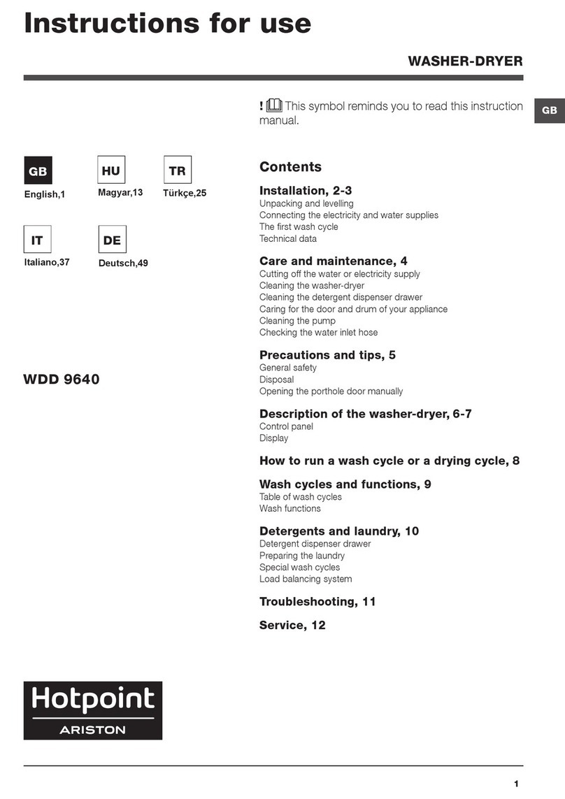 Hotpoint WDD 9640 User manual